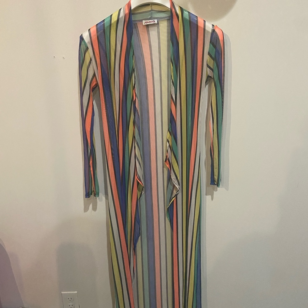 Colorful Striped Women's Robe